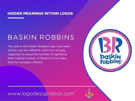 Hidden meaning in Baskin Robbins logo. #baskinrobbins #design #logodesigndock # ...