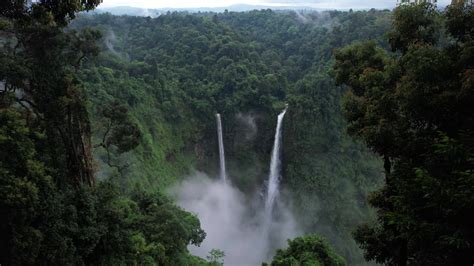 Tad Fane Waterfall, a picturesque twin set of waterfalls spilling over ...