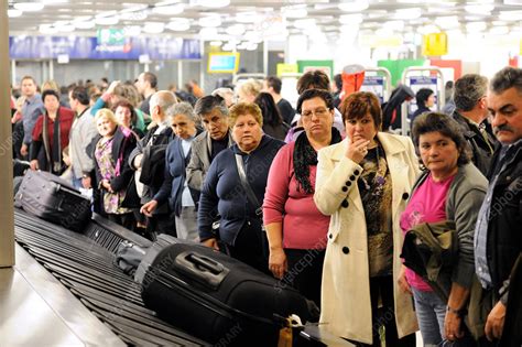 Airport baggage reclaim - Stock Image - C037/8610 - Science Photo Library