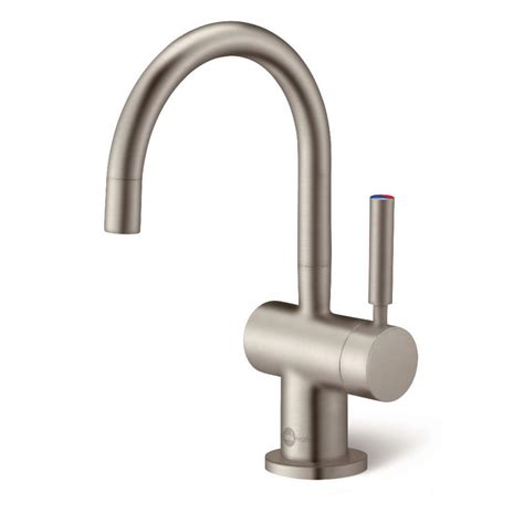 InSinkErator Indulge Modern Single-Handle Instant Hot Water Dispenser Faucet in Satin Nickel-F ...