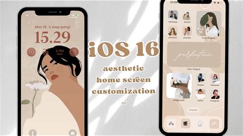 iOS16 Aesthetic Home Screen Customization ~ Tutorial widget and change icons - YouTube