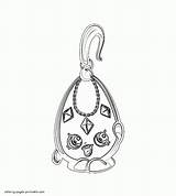 Shiny Earring Jewelry Coloring Page Sky Sketch Coloring sketch template