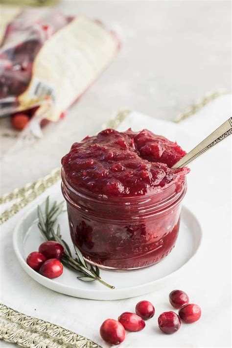 Sugar-Free Cranberry Sauce- easy to make with way less sugar and just a handful of ingredients ...