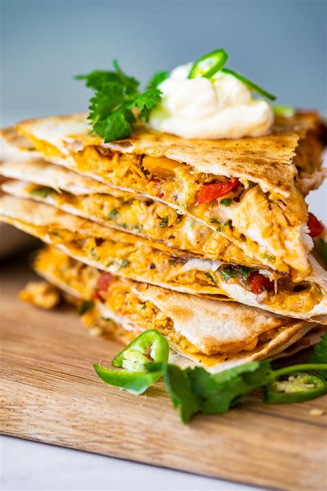 Spicy Chicken Quesadillas - Simply Delicious