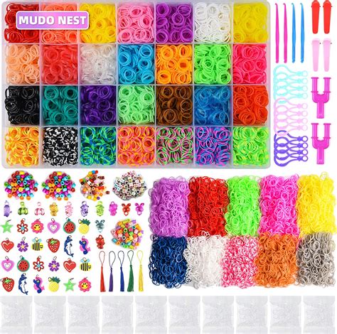 20000+Loom Bands Kit:19,000 DIY Rubber Bands Kits 38 Unique Colors500 ...