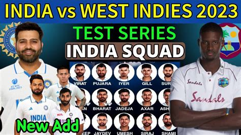 India Tour Of West Indies Test Series 2023 | Team India Final Test ...