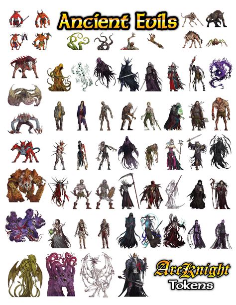 Arcknight Tokens: Ancient Evils - Arcknight | Arcknight Maps | DriveThruRPG.com