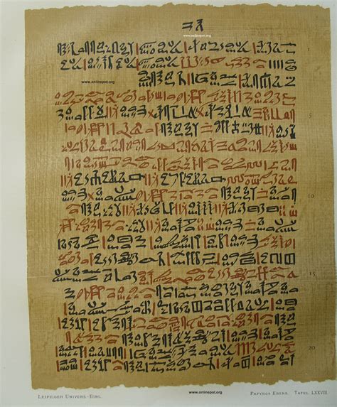 The Ebers Papyrus The Oldest Written Prescriptions For Medical Marihuana era 1,550 BC ...