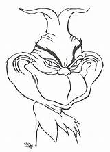 Coloring Pages Smiling Grinch sketch template
