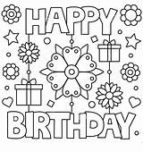 Coloring Happy Birthday Printable sketch template
