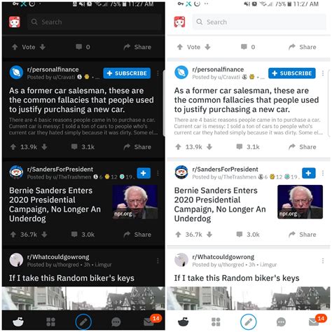 Turning power saving mode on an Android phone turns Reddit to dark mode to save battery : r ...