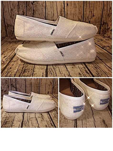 Custom Made Sparkly Wedding Toms. Choose White or Ivory Glitter. SHOP ...