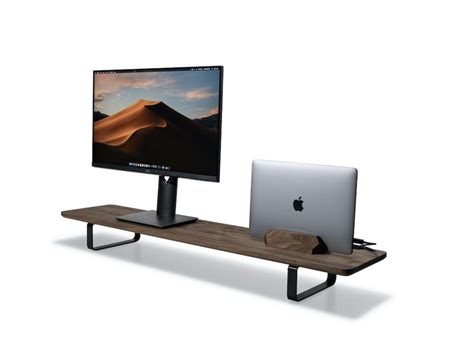 Oakywood Desk Shelf dual monitor stand helps organize your work across 2 monitors » Gadget Flow