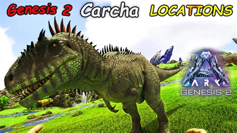 ARK Genesis 2 | BEST Carcharodontosaurus Spawn LOCATIONS - YouTube