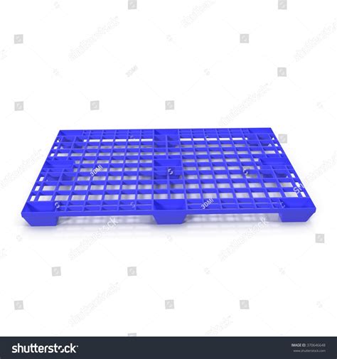 Blue Plastic Pallet On White Background Stock Illustration 370646648 ...