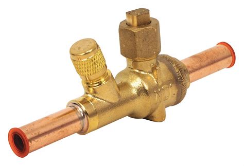 NDL, 3/8 in ODF, 4 15/16 in Lg, Refrigeration Ball Valve - 55MF57|NBV03 ...