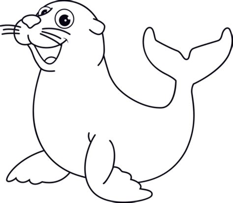 Cute Seal coloring page | Free Printable Coloring Pages