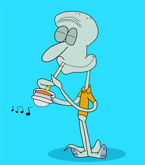 Squidward's playing the new clarinet by josias0303 on DeviantArt