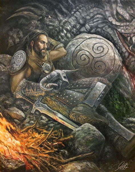 Skyrim Dovahkiin Limited Edition Signed Print - Etsy