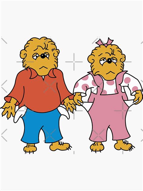 "Brother and Sister Berenstain Bears Broke" Sticker for Sale by ...