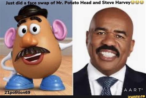 Just dicl a face swap of Mr. Potato Head and Steve Harvey - iFunny