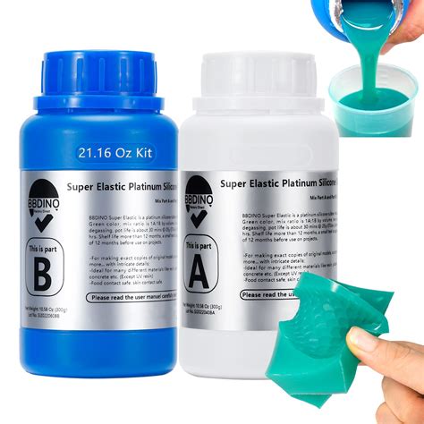 Buy BBDINO Super Elastic Silicone Mould Making Kit, Mould Making Silicone Rubber 21.16 oz ...