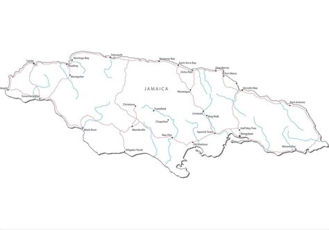 Printable Jamaica Topographic Map – Free download and print for you.