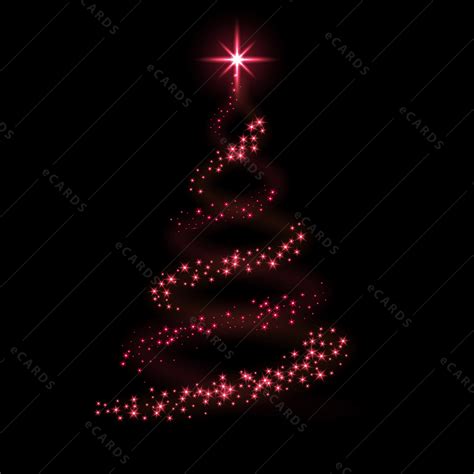 Christmas Tree Background Red Christmas Tree Greeting Card GC0071 ...