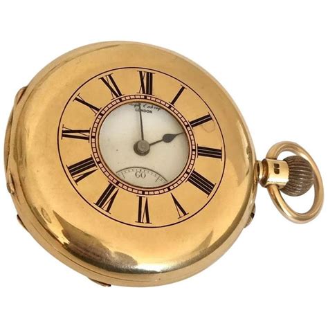 18K Gold Antique Half Hunter Pocket Watch by James McCabe, Royal ...