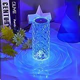 VJK Crystal Lamp Romantic LED Rose Diamond Table Lamp 16 Color Changing RGB Night Light Remote ...