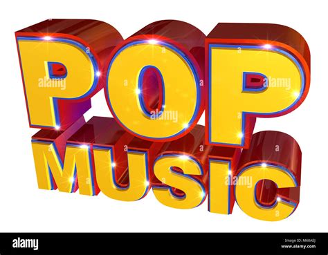 Colorful Pop Music Logo - 3d illustration Stock Photo - Alamy