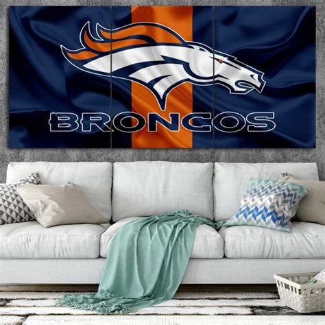 Denver Broncos NFL Art Canvas Posters Home Decor Wall Art Framework 3 ...