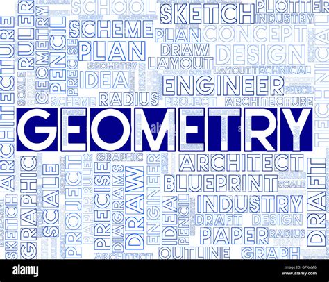 Geometry Words Showing Topology Geometric And Maths Stock Photo - Alamy