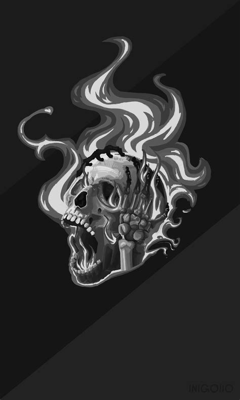 Download Flaming Skull Wallpaper | Wallpapers.com