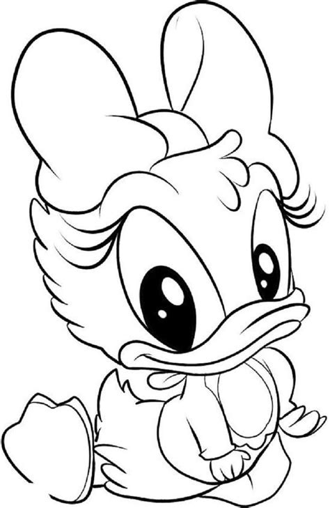 Baby Daisy Duck Coloring Pages | Disney coloring pages, Disney colouring, Cute coloring pages