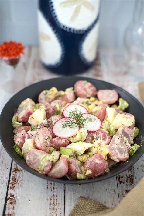Radish Potato Salad - Keto & Low Carb Vegetarian Recipes