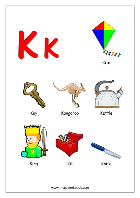 Pictures Start With Letter K - LETTER HJW