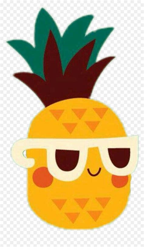 Cute Pineapple Drawings Clipart , Png Download - Cartoon Pineapple With Sunglasses, Transparent ...