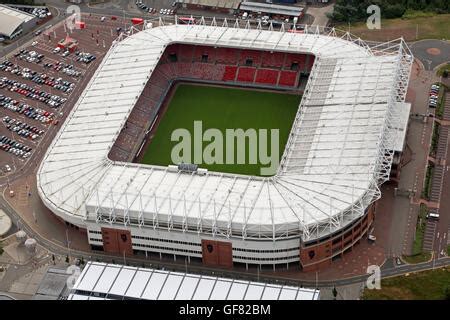 aerial view of Sunderland AFC Stadium of Light football ground, UK ...