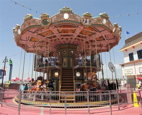 Chance Rides double decker carrousel on the Historic Galveston Pleasure Pier, Galveston, Texas ...