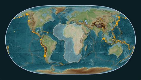 African Tectonic Plate. Wiki. Natural Earth II. Earthquakes and Stock ...