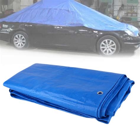 Car Auto Tarpaulin Luggage Cover Canvas Sheet Roof Shelter Tent Canopy ...