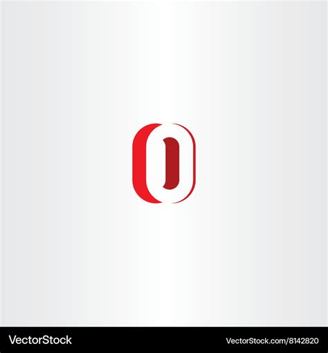 Red letter o number zero 0 logo icon design Vector Image