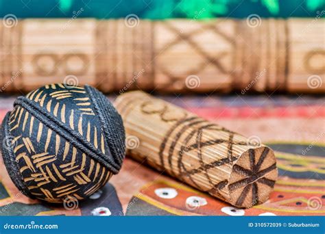 African Musical Traditional Ethnic and Tribal Rhythmic Idiophones Made of Wood with Some Grains ...