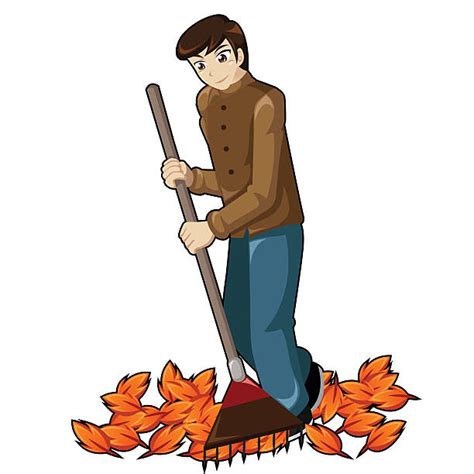 Best Man Raking Leaves Illustrations, Royalty-Free Vector Graphics & Clip Art - iStock