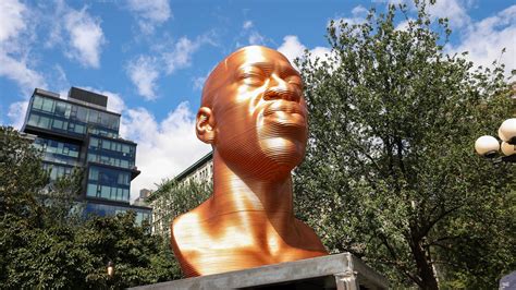 George Floyd Statue Vandalized In New York City