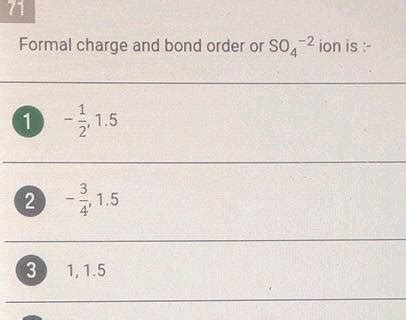 One of the resonating structure of SO4^-2 is as shown.Which set formal ...