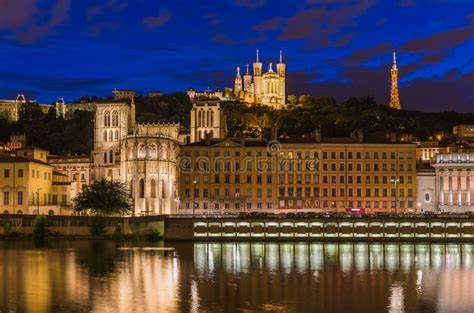 Old town of Lyon - France stock photo. Image of bridge - 114116372