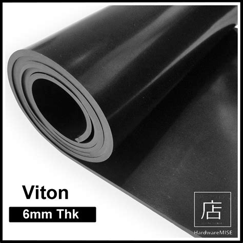 Viton Sheet Black Rubber (FKM/FPM Rubber Sheet) 6mm thick 1 meter Width