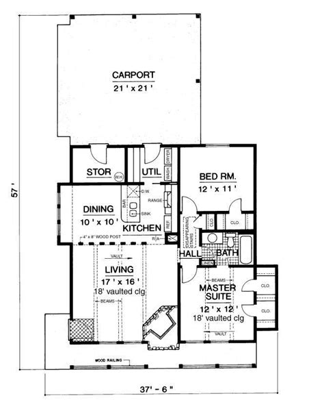 Mountain Chalet - 900 2366 - 2 Bedrooms and 1.5 Baths | The House Designers - 2366